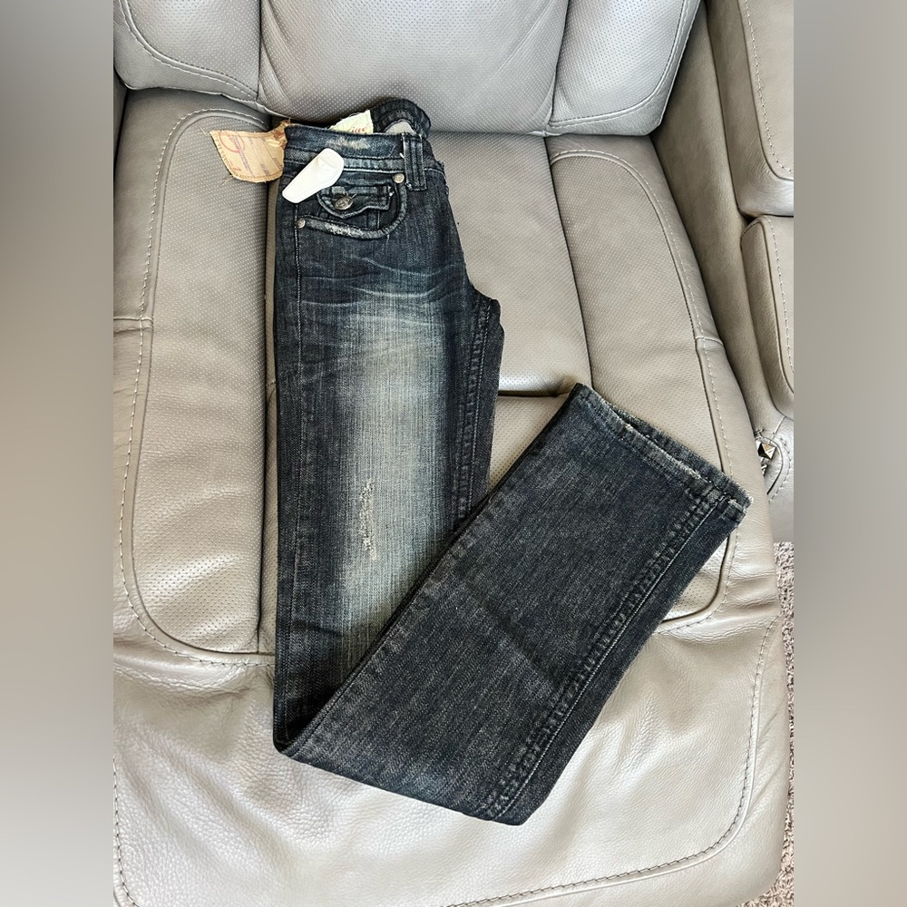Machine denim boot cut jeans